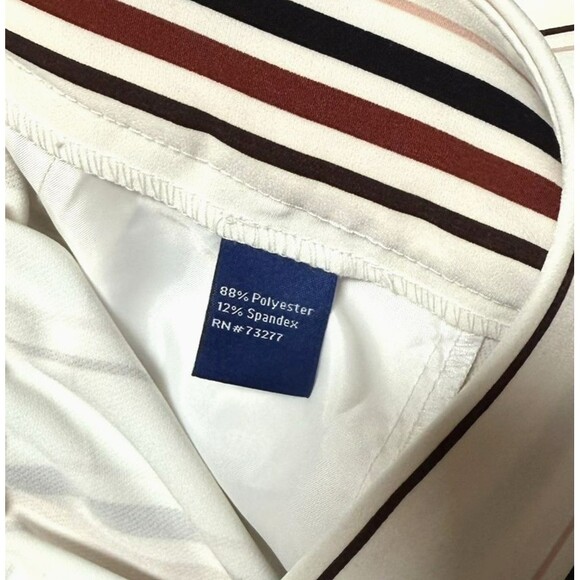 Apt 9 Pants Women's Wide Leg Crop Pants Striped Mid Rise Size MEDIUM NWT - Picture 7 of 8